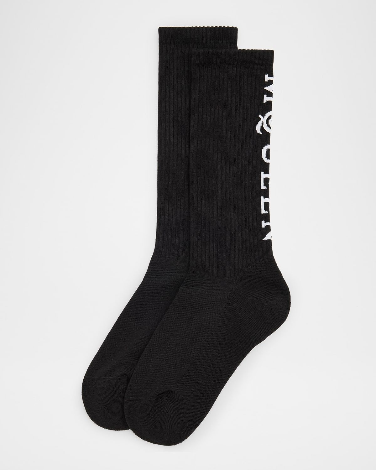 Men & apos;s Vertical Logo Cotton Stretch Sport Socks