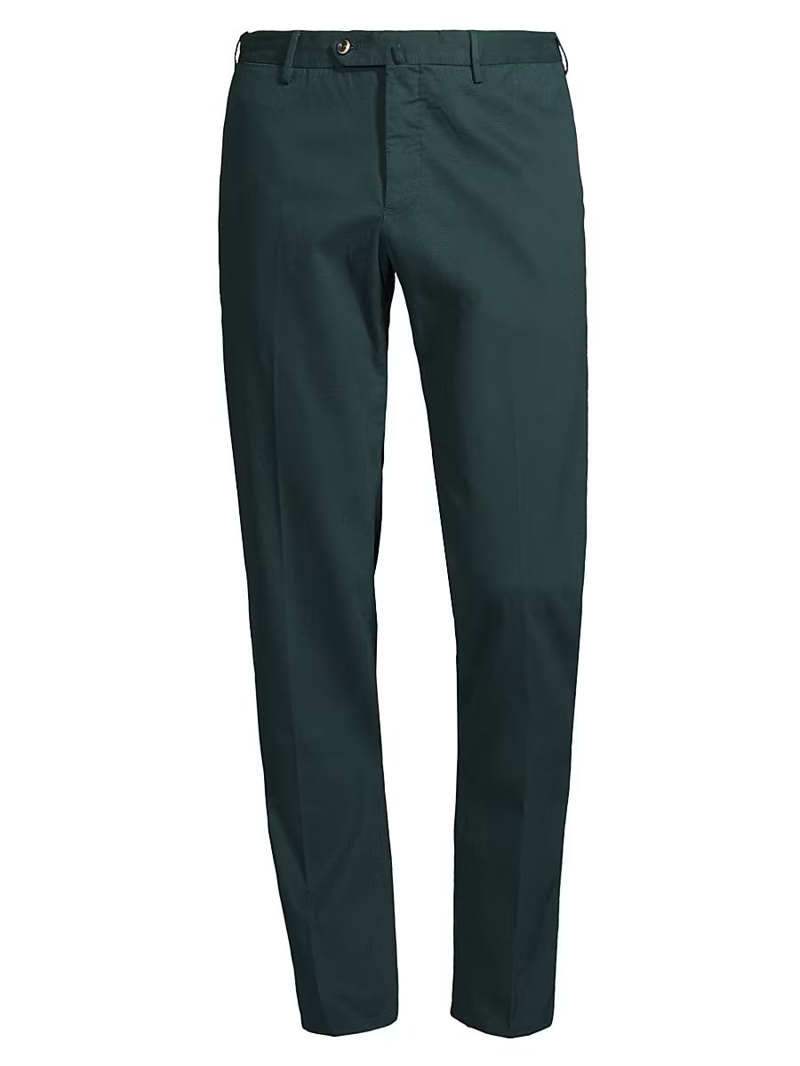 Men's Modern Seat Stretch-Twill Slim-Fit Trousers - Dark Ocean Teal - Size 40