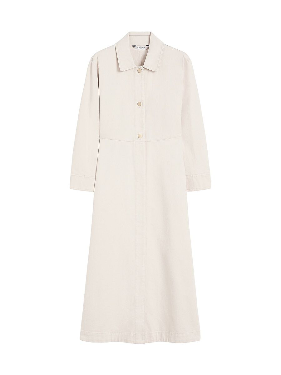 Women's Cotton Bull Denim Shirt Dress - Sand - Size 16