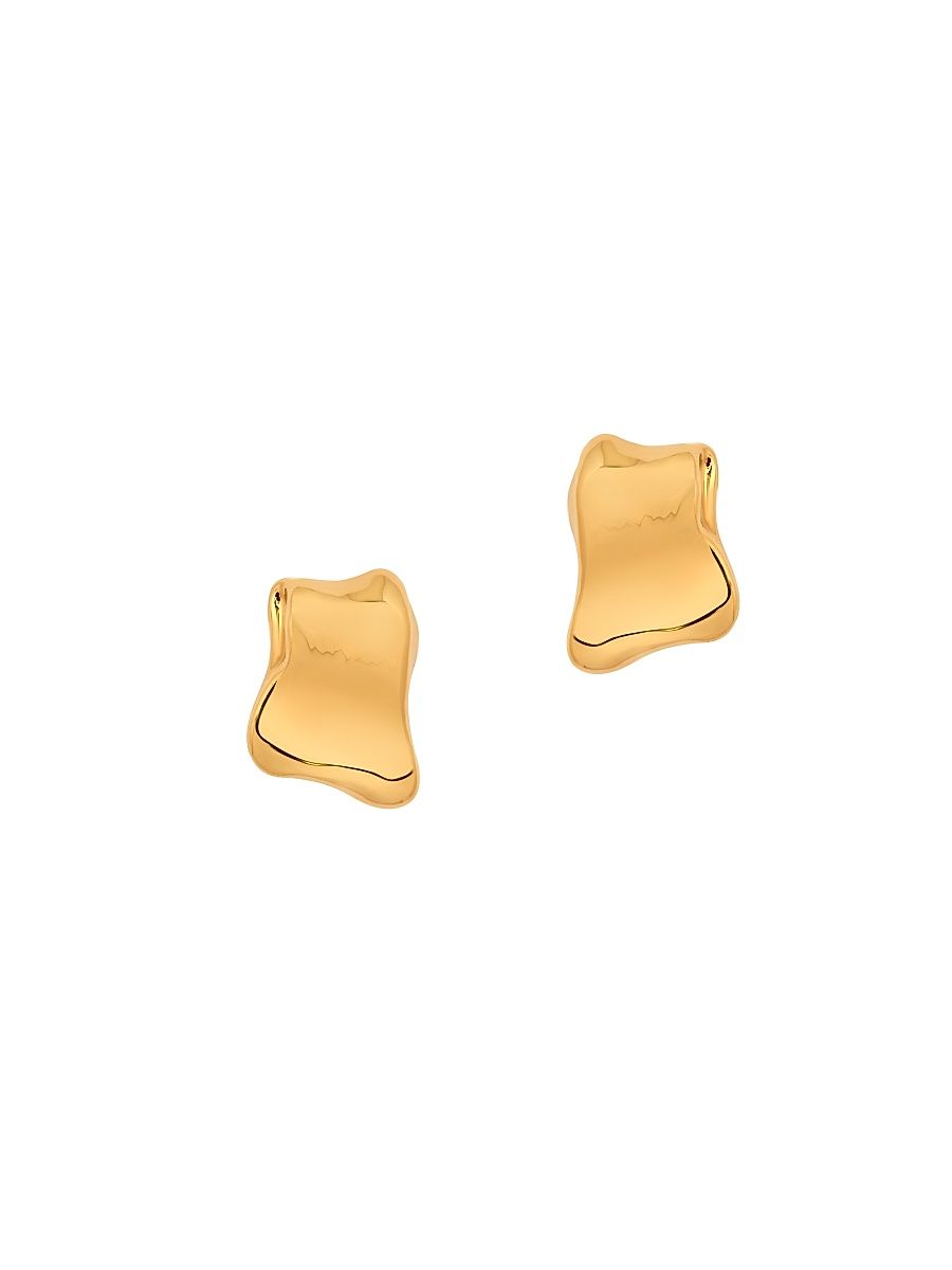 Women's 14K-Gold-Plated Stud Earrings - Gold
