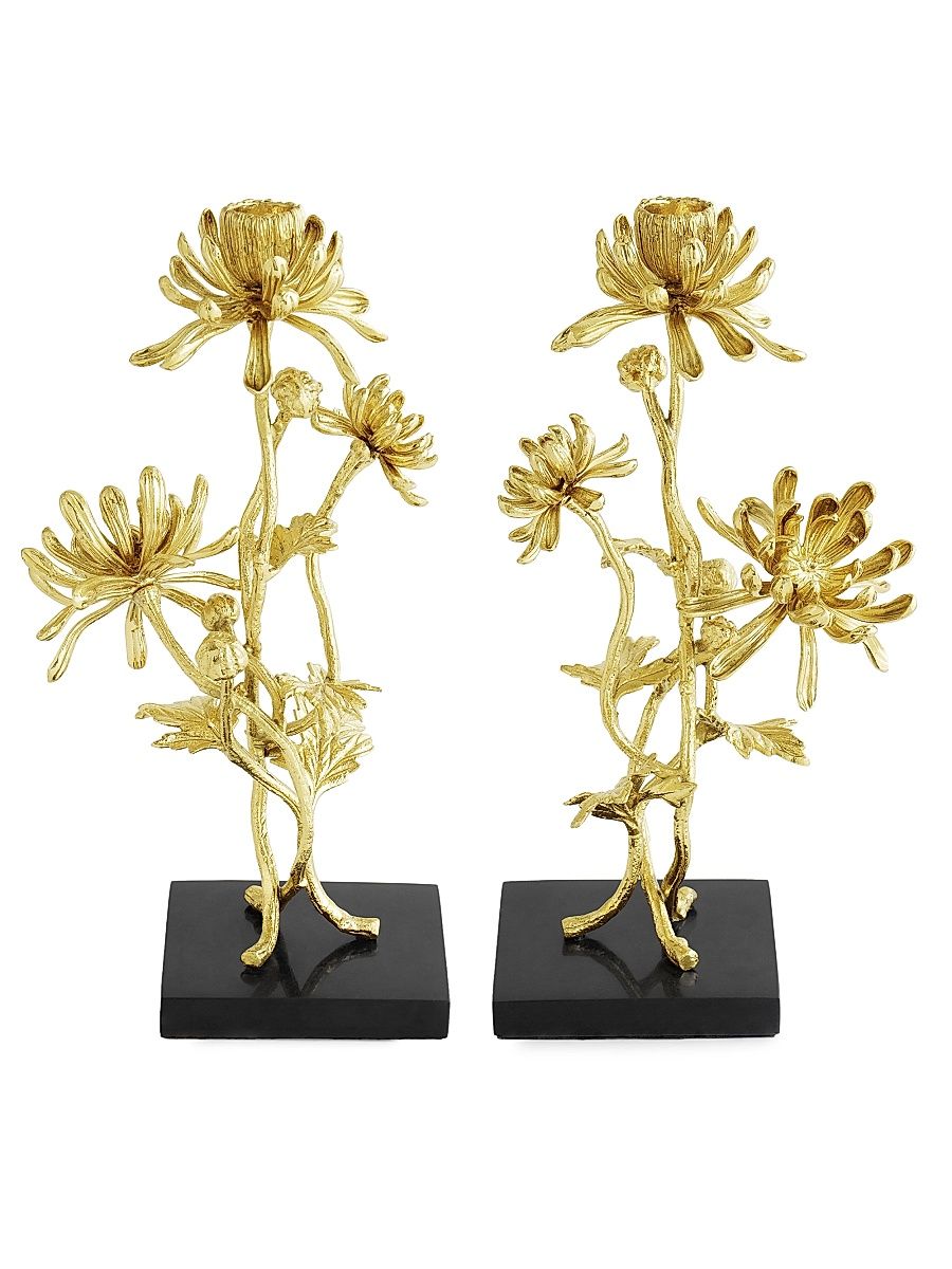 Dahlia 2-Piece Tall Candleholder Set