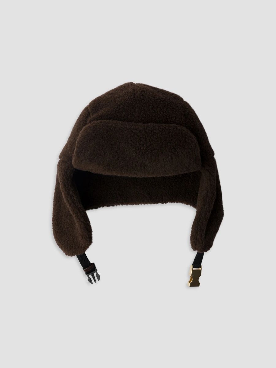 Prada Women's Fleece Hat - Brown - Size Large