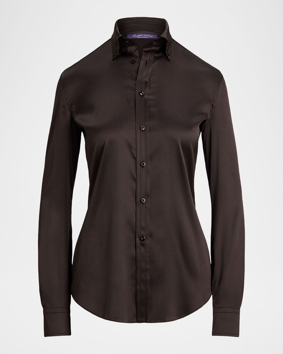 Cameron Stretch Silk Charmeuse Button-Down Shirt