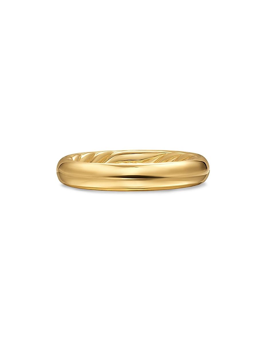 Women's DY Mercer Band Ring in 18K Yellow Gold, 3.7MM - Gold - Size 7