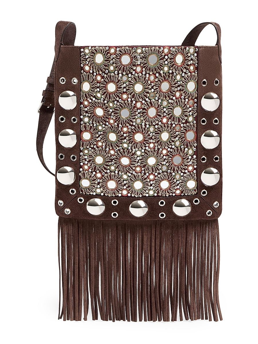 Women's Nellcote Embroidered Crossbody Bag - Brown Multicolor