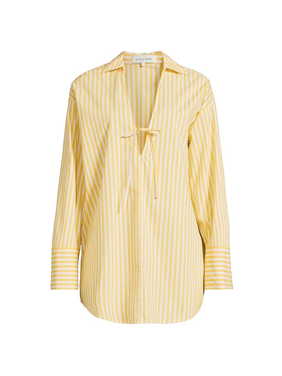 Women's The Livia Striped Tunic - Lemon Drop Brule - Size XS