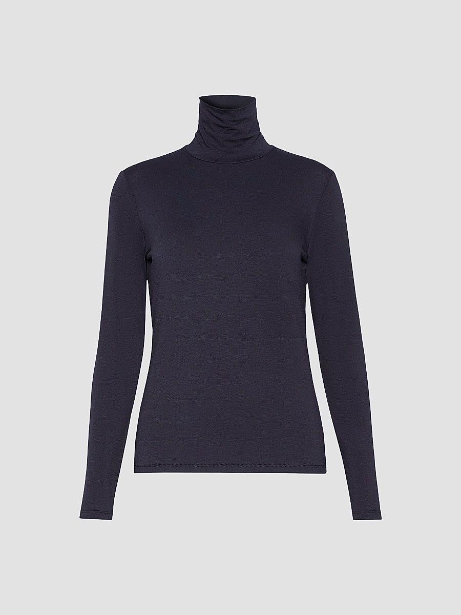 Women's Stretch Viscose Jersey Top - Navy - Size XL