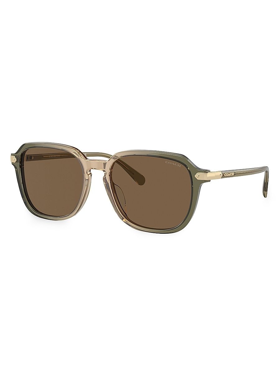 Men's HC8383U 55MM Semi-Metal Sunglasses - Green