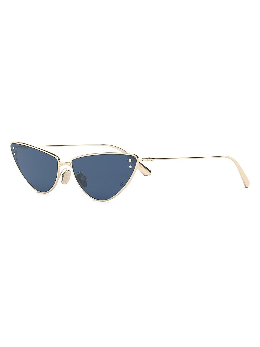 Women's MissDior B1U 63MM Butterfly Sunglasses - Shiny Gold Blue
