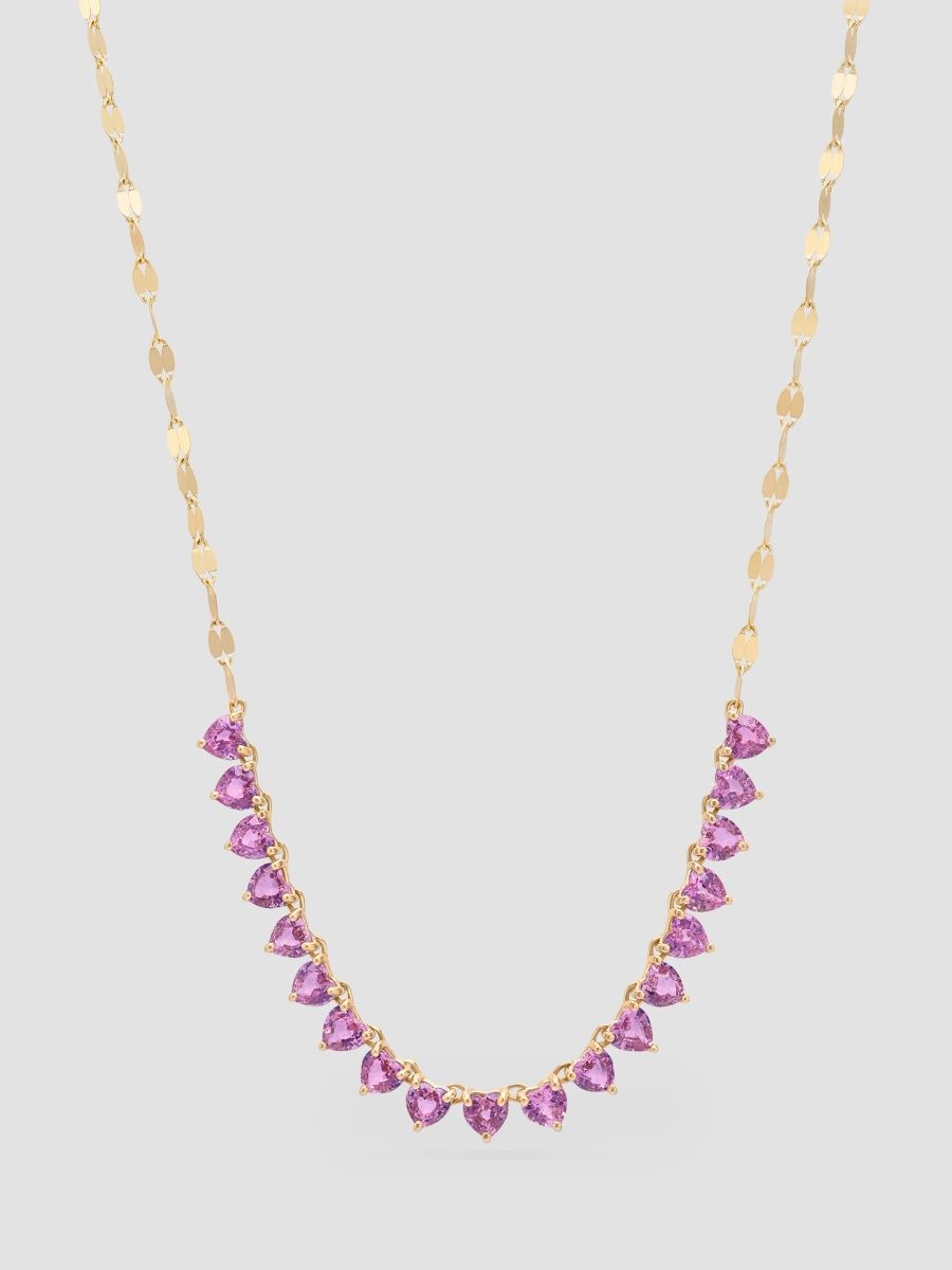 Lana Women's 14K Yellow Gold & 6.56 TCW Pink Sapphire Heart Necklace - Yellow Gold