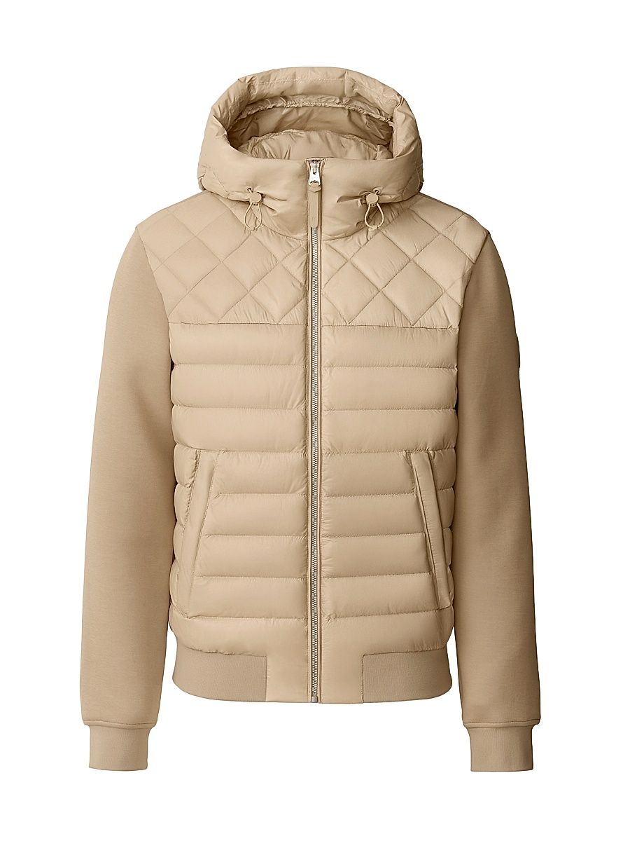 Men's Fletcher Mixed-Media Down Jacket - Light Camel - Size XL