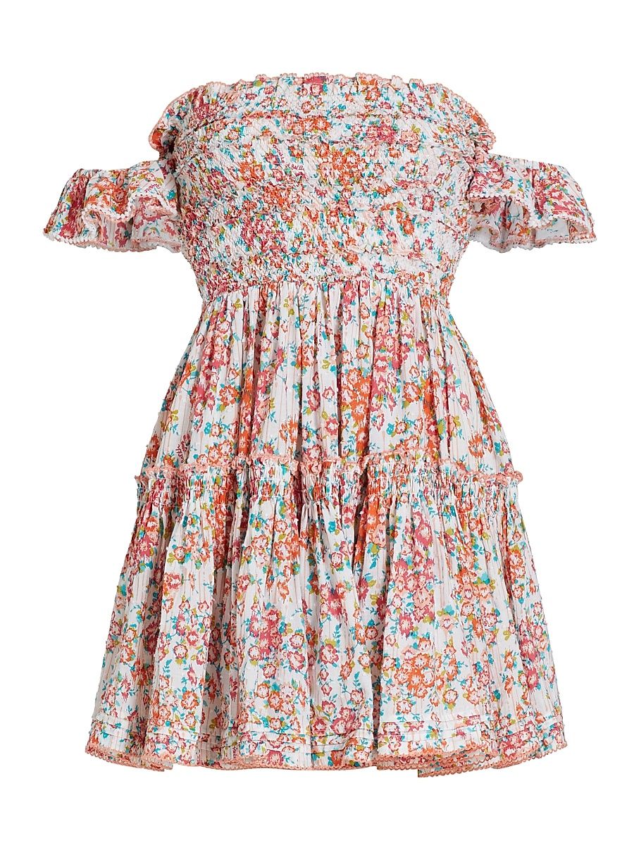 Women's Aurora Off-The-Shoulder Minidress - Pink Aquarelle - Size Medium