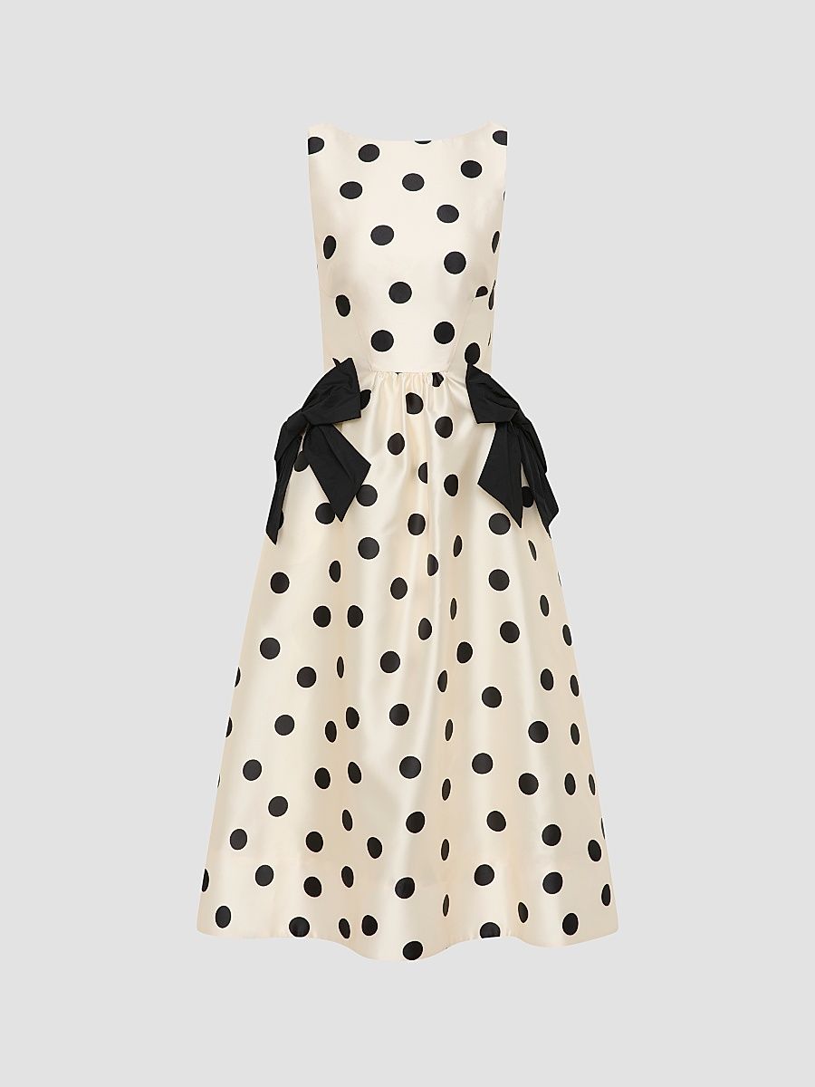 Women's Bacio Polka Dot Midi Dress - Spot - Size 14