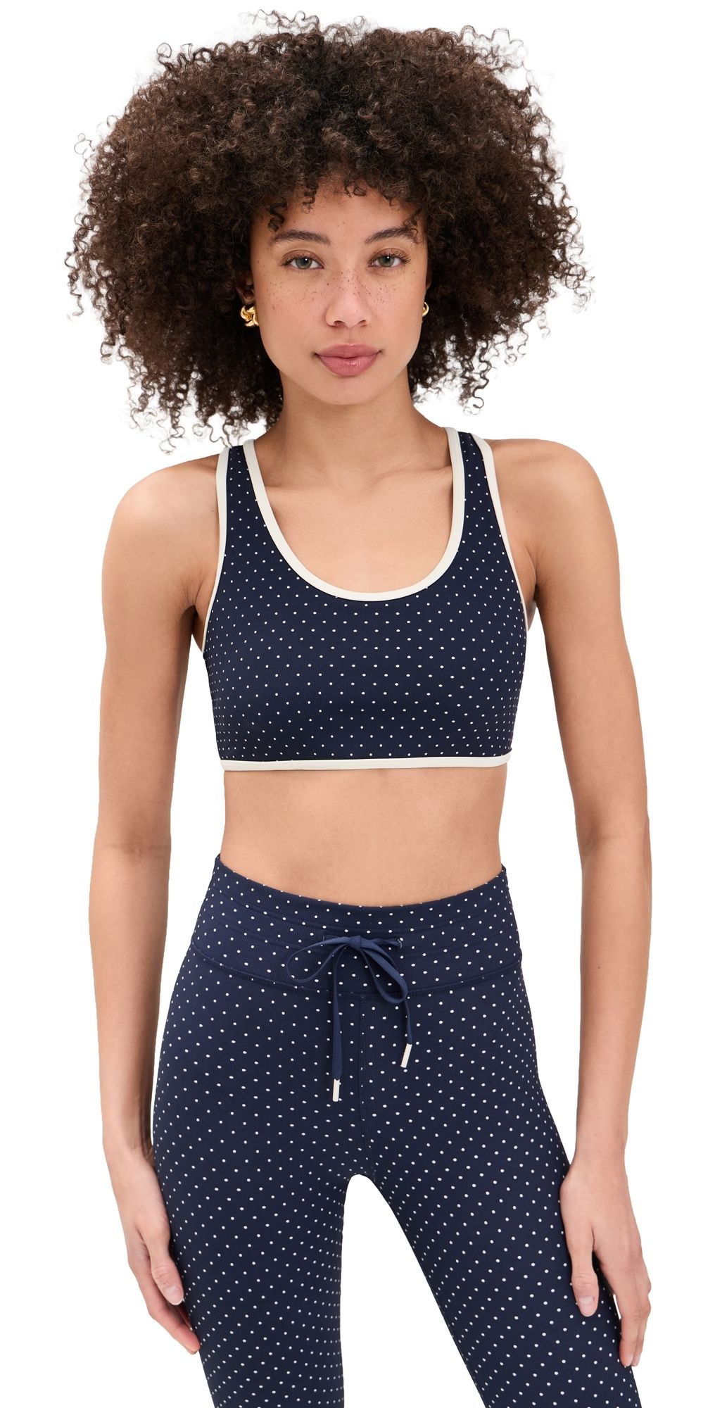 The Upside Spellbound Jade Racerback Bra Polka Dots S
