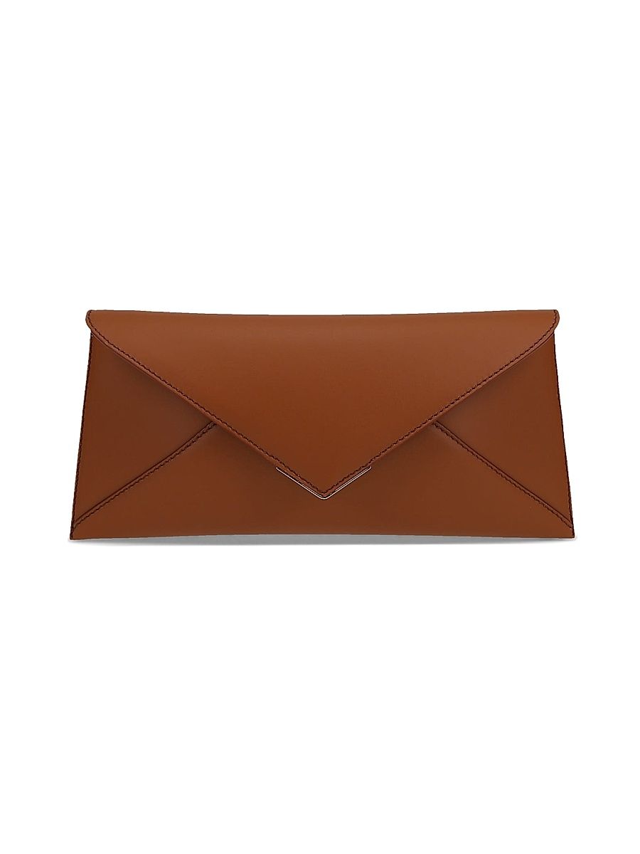 Women's Lee Lineage Leather Clutches with Gold Hardware - Lamb