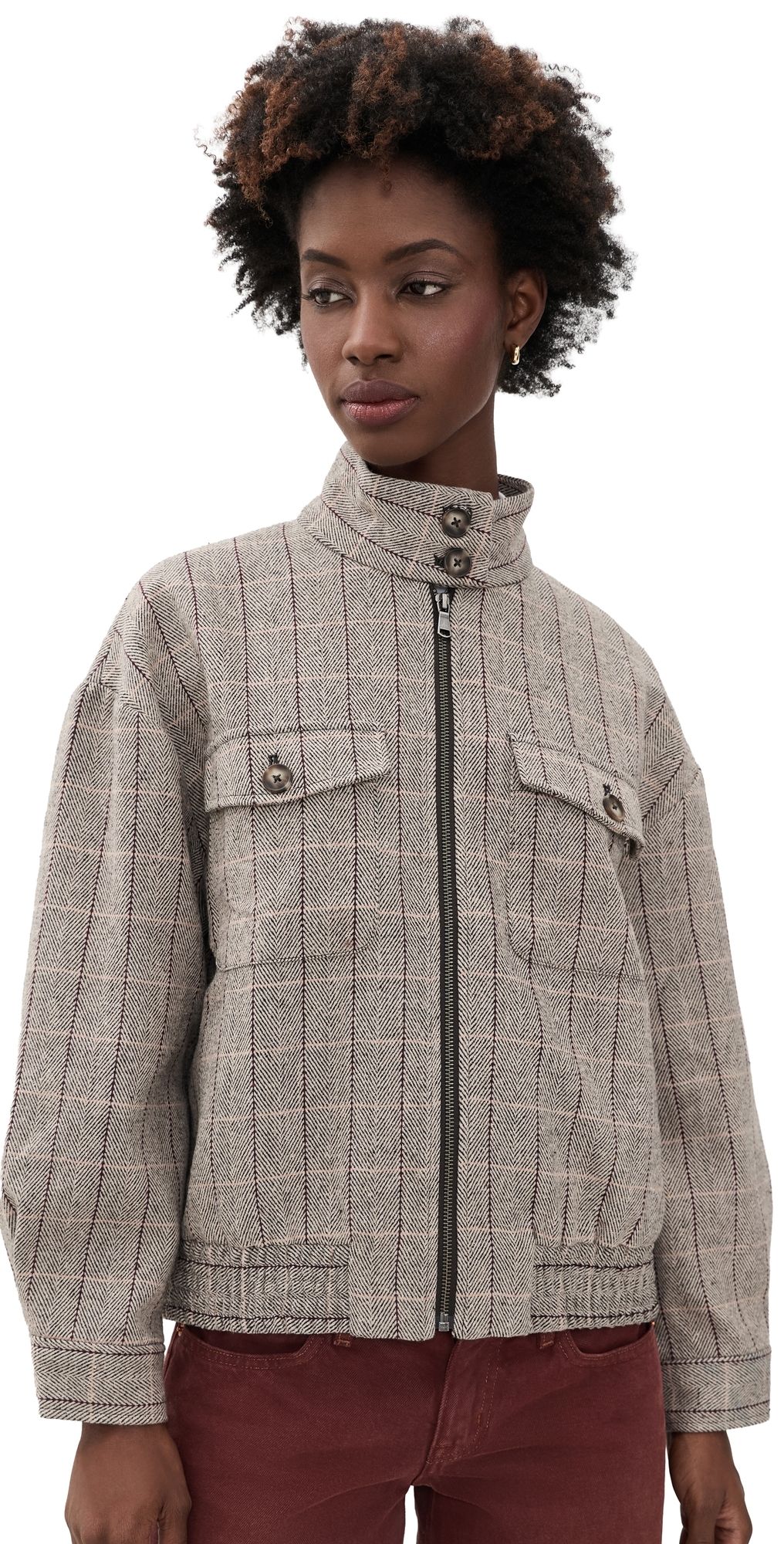 WAYF Cooper Bomber Jacket Mink XS