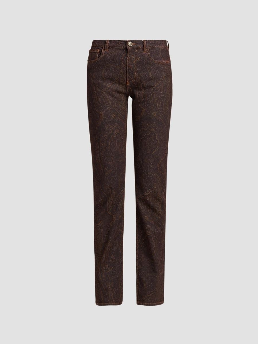 Etro Women's Paisley Mid-Rise Slim Jeans - Multi - Size 30