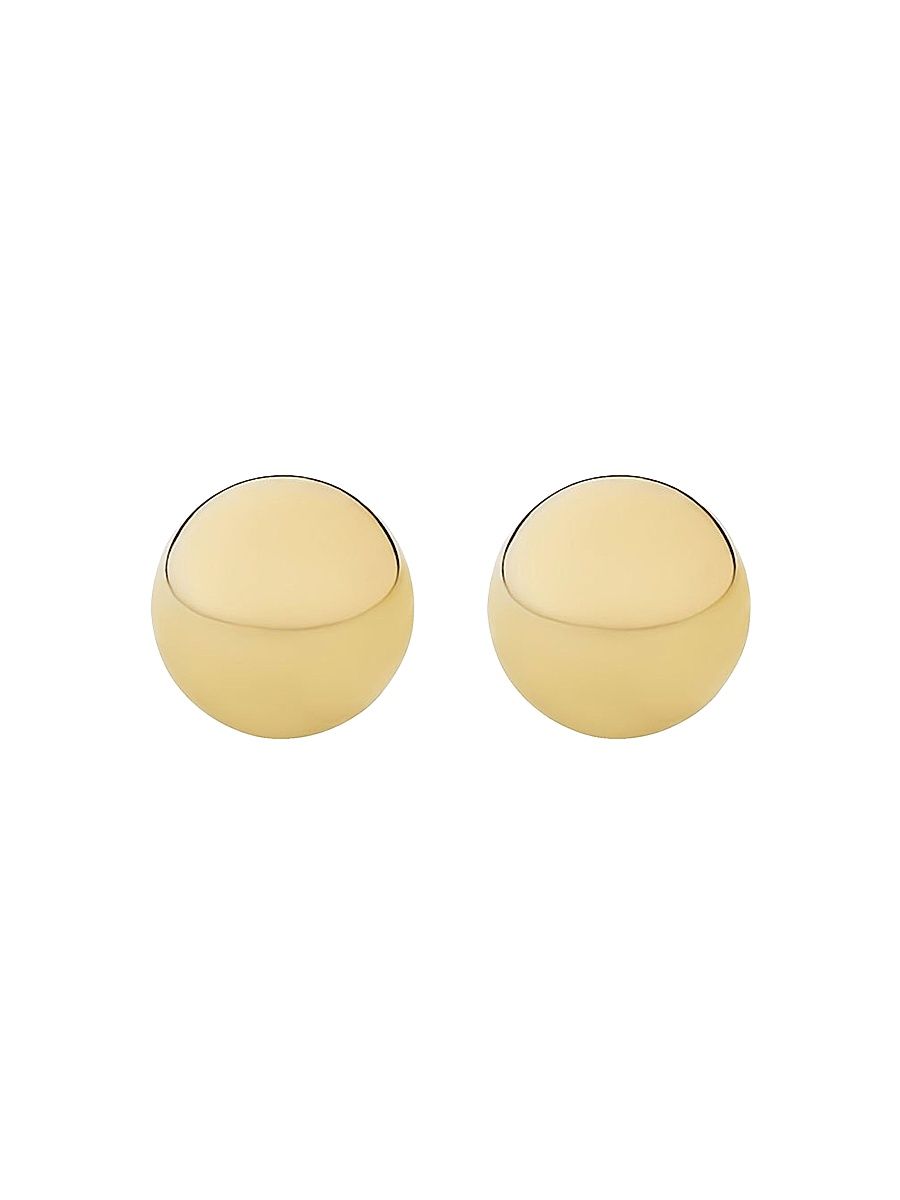 Women's 14K Yellow Solid Gold Have A Ball Studs - Yellow Gold - Size 6