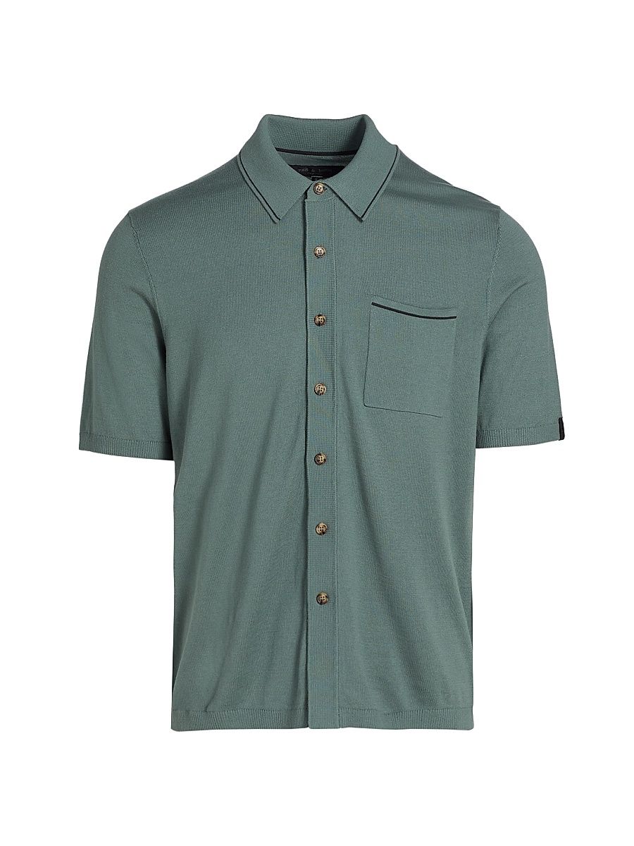 Men's Conrad Silk-Cotton Shirt - Sal - Size XS