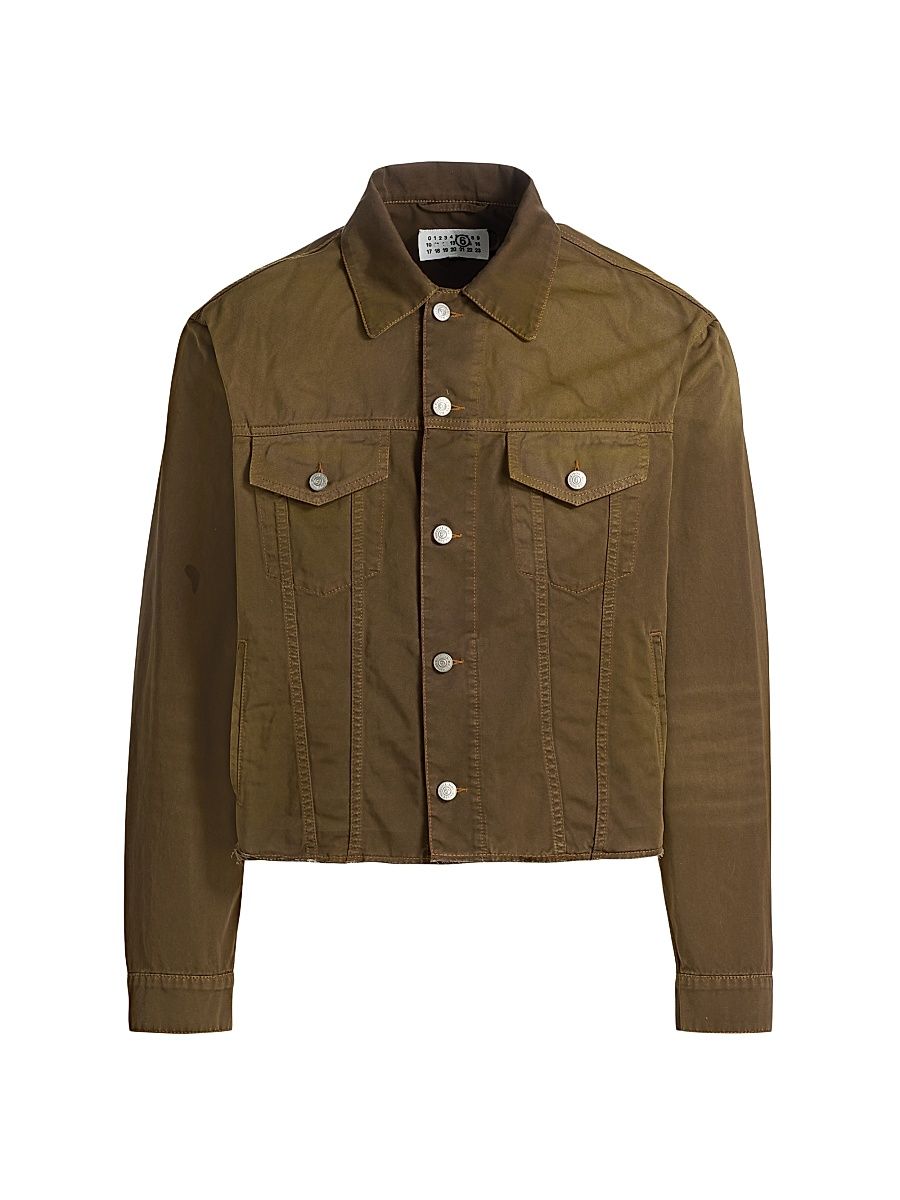 Men's Denim Sports Jacket - Brown - Size 42