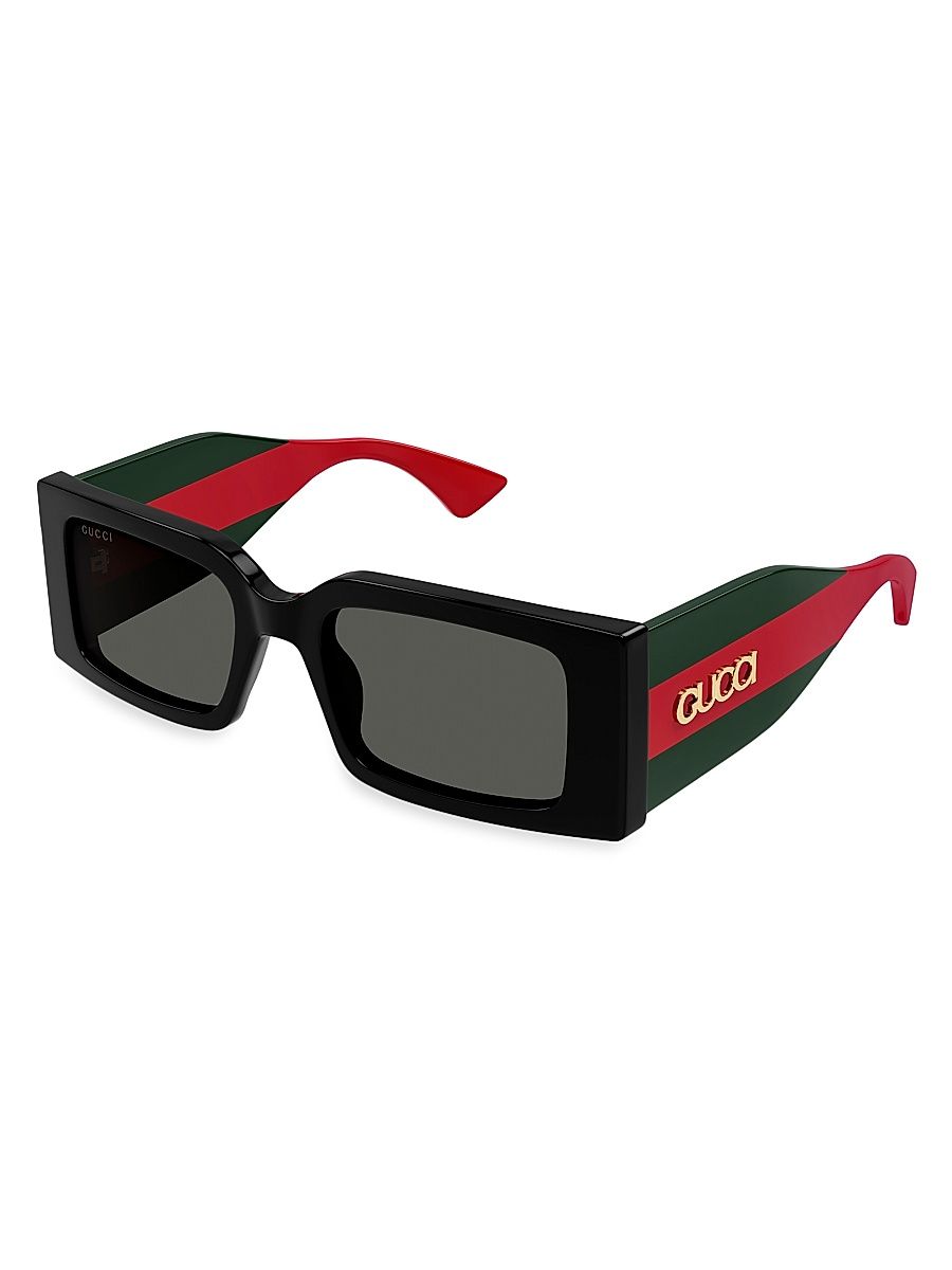 Women's New Pop Web 52MM Rectangular Sunglasses - Red Green Black