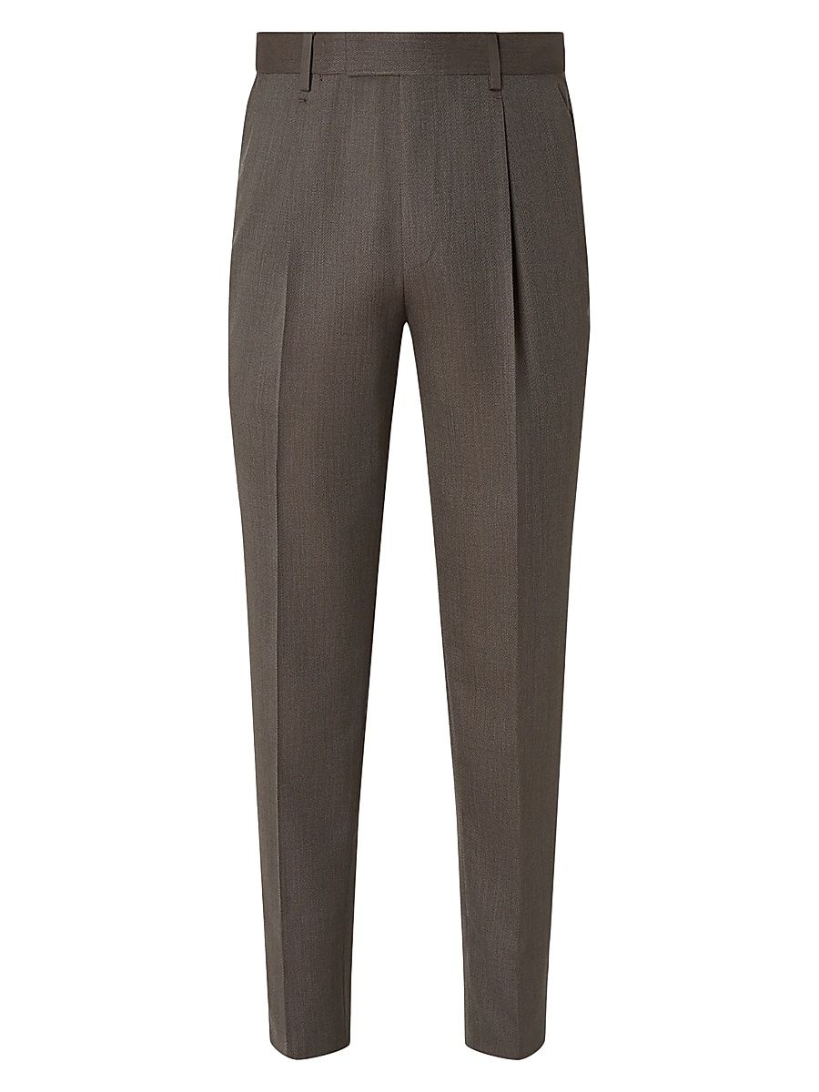 Men's 15milmil15 Wool and Silk Pants - Dark Taupe - Size 48