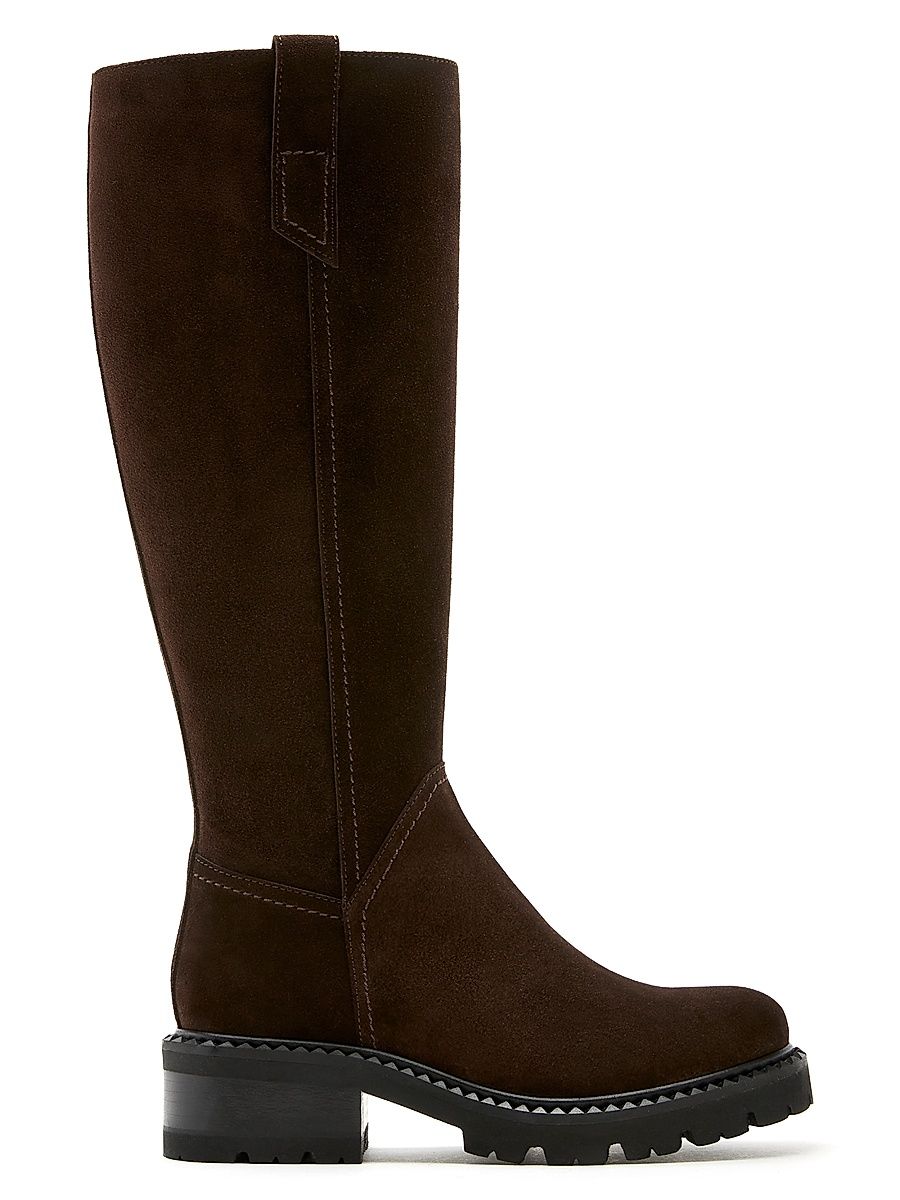Women's Cyrus 45MM Suede Knee-High Boots - Brunette Suede - Size 10