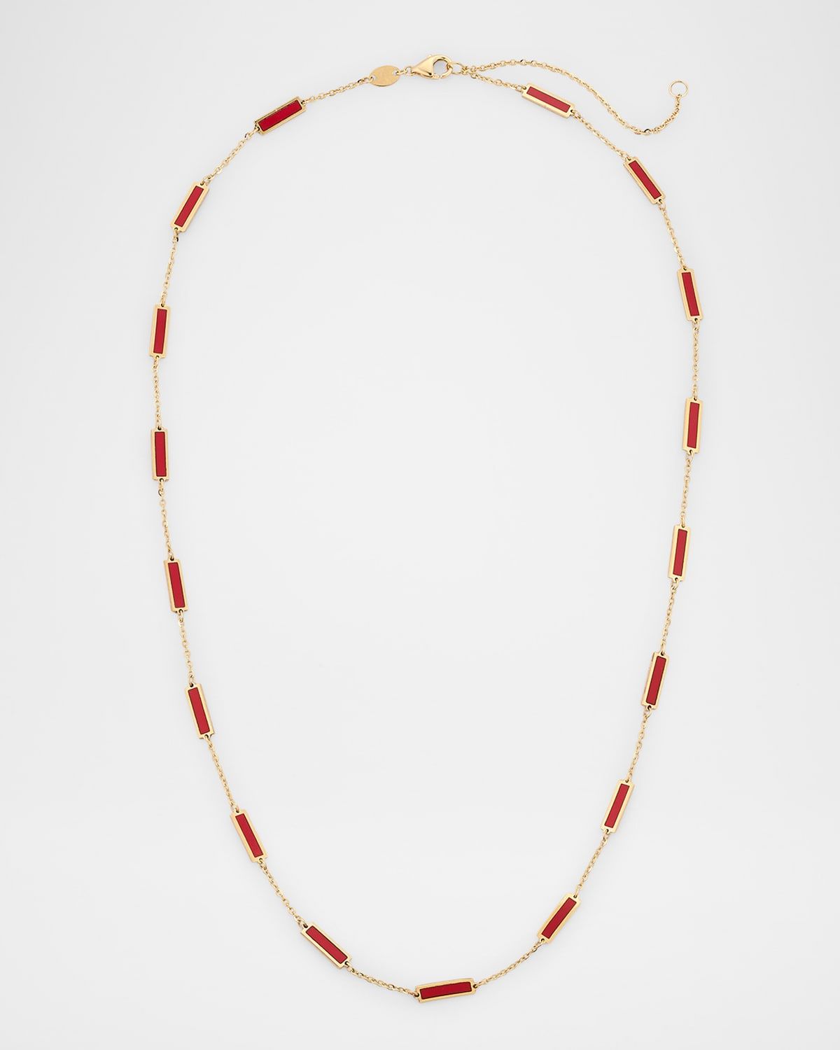 14K Yellow Gold 17-Station Inlay Necklace