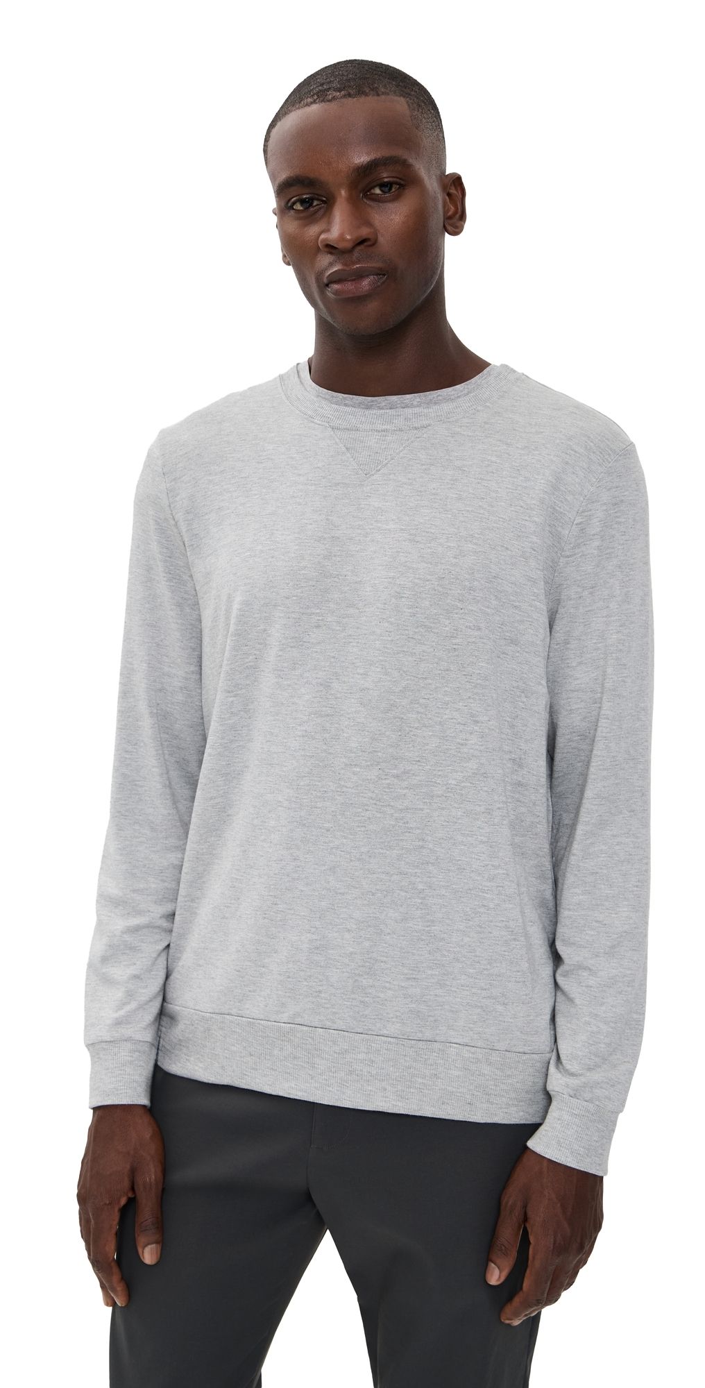 Beyond Yoga Always Beyond Pullover Crew Light Heather Gray M