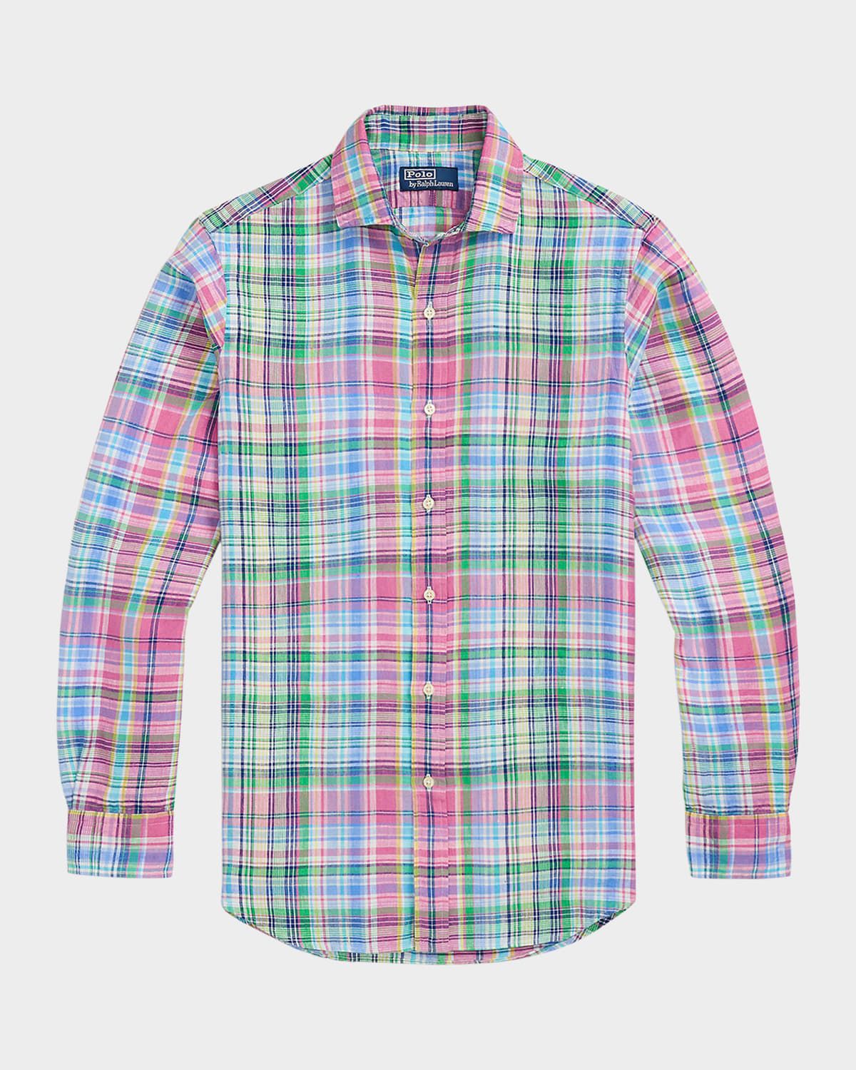 Men & apos;s Classic-Fit Slub Plaid Sport Shirt