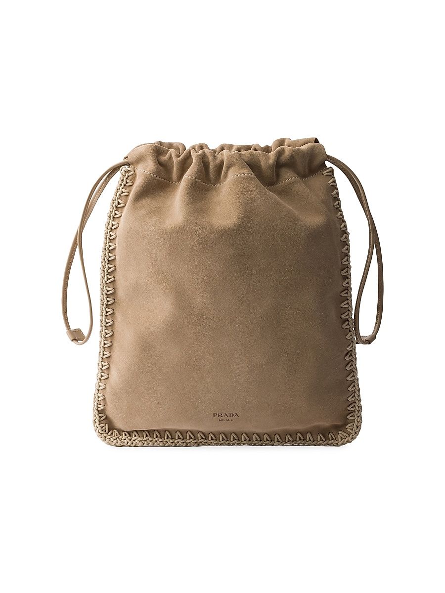Women's Wish Suede Pouch - Beige Khaki