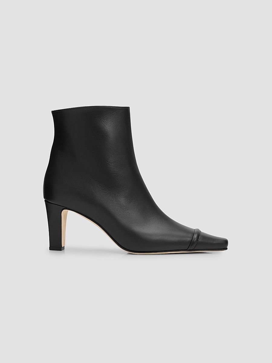 Manolo Blahnik Women's Vivecal 70MM Leather Ankle Boots - Black - Size 6