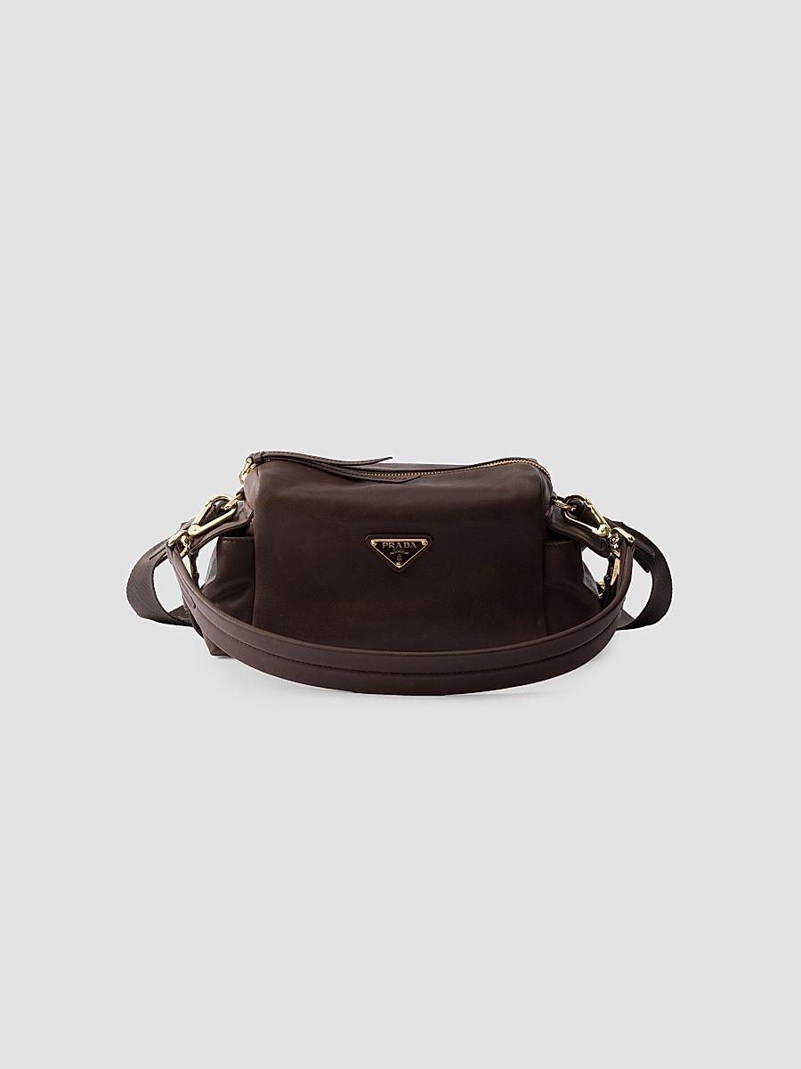 Women's Explore Small Nappa Leather Shoulder Bag - Brown