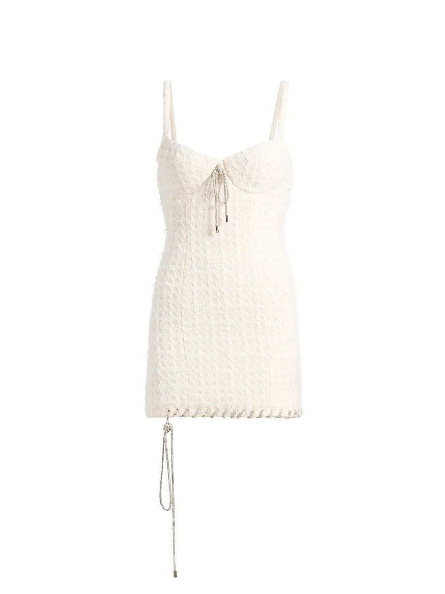 Women's Tweed Lady Minidress - Cream White - Size Large