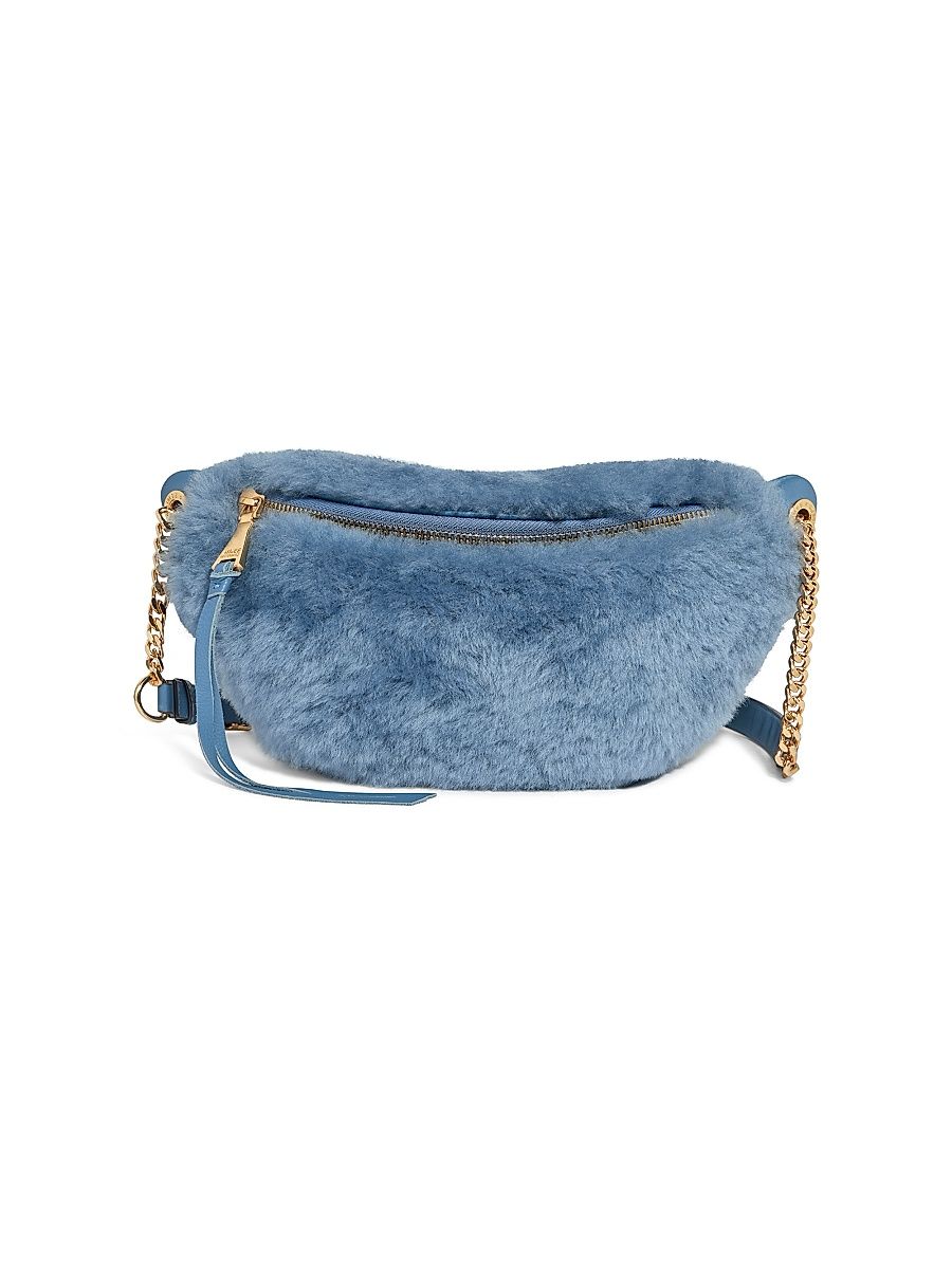 Women's The Hug Shearling Convertible Sling Bag - Elemental Blue