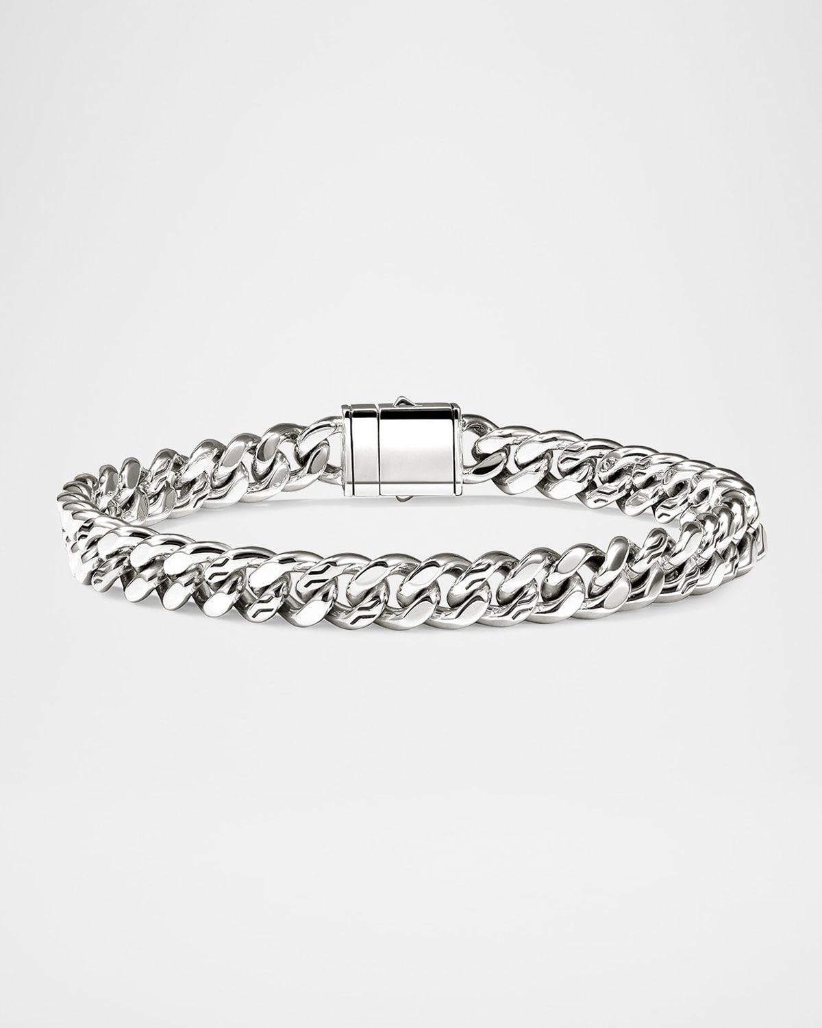 Men & apos;s Sterling Silver Curb Chain Bracelet, 7mm