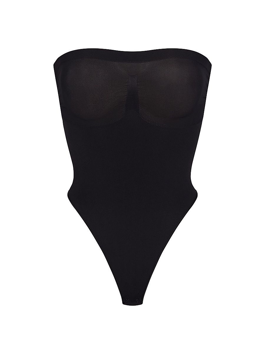 Women's Seamless Sculpt Strapless Thong Bodysuit - Onyx - Size XXL