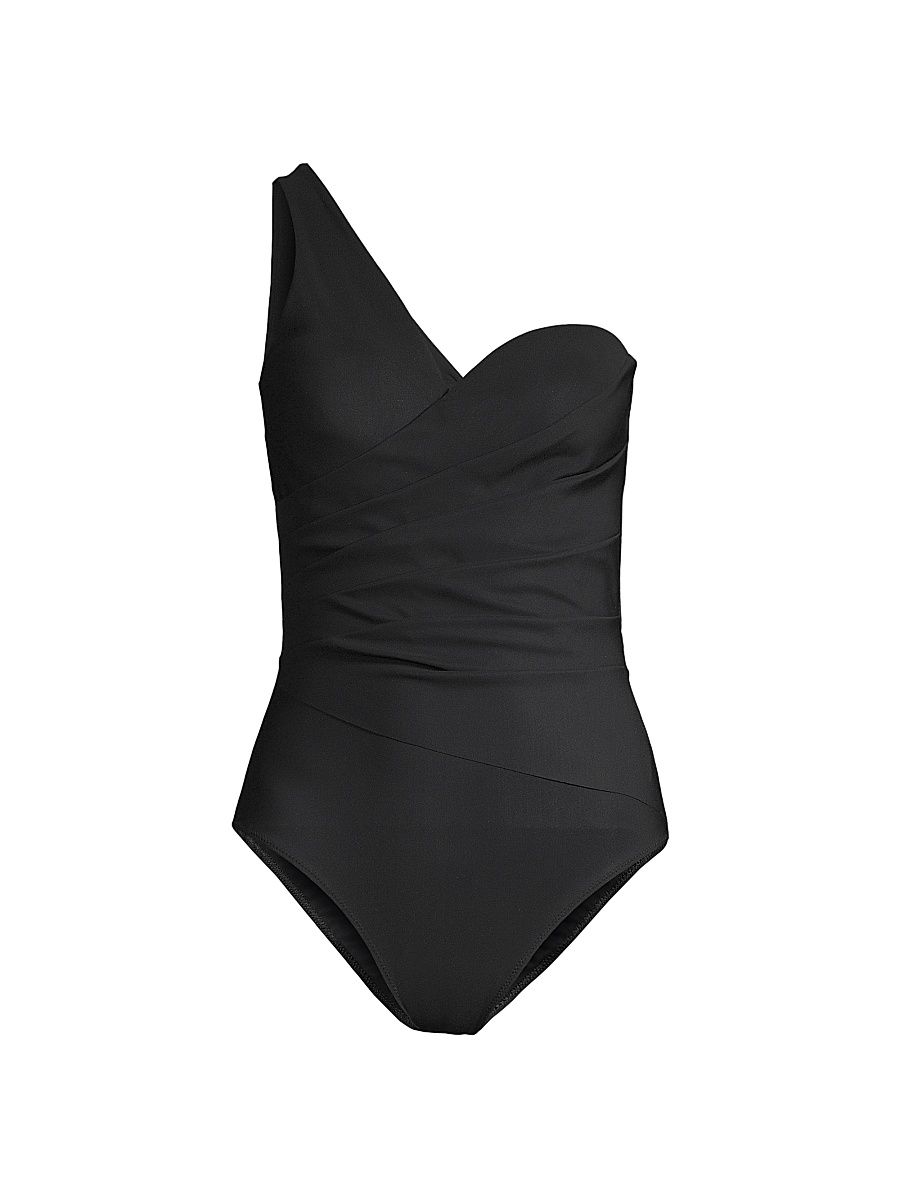 Women's Lartan One-Piece Swimsuit - Black - Size 4