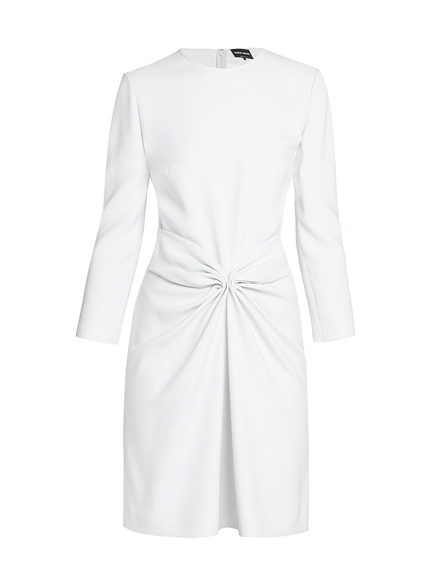 Women's Gathered Jersey Minidress - Ice - Size 10