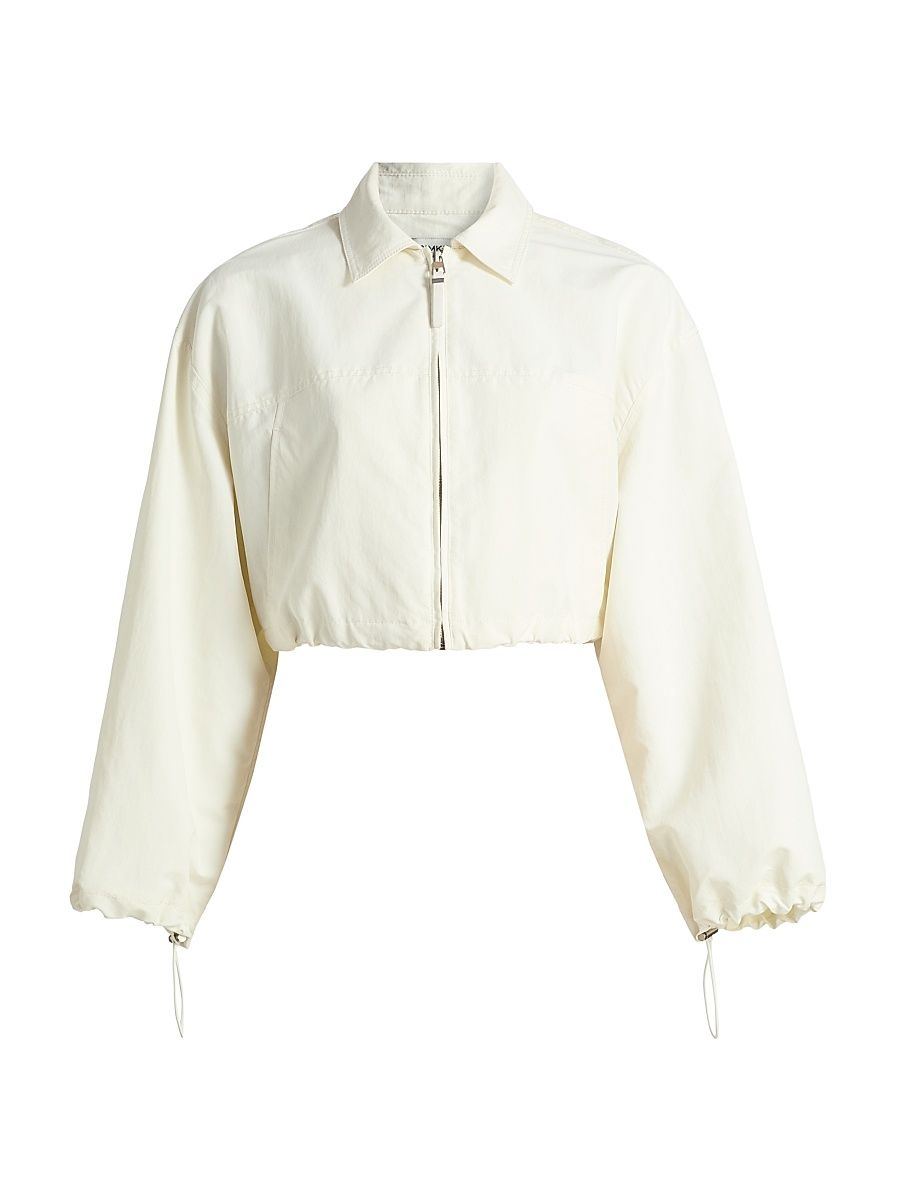 Women's Colsen Drawcord Crop Jacket - White - Size XS