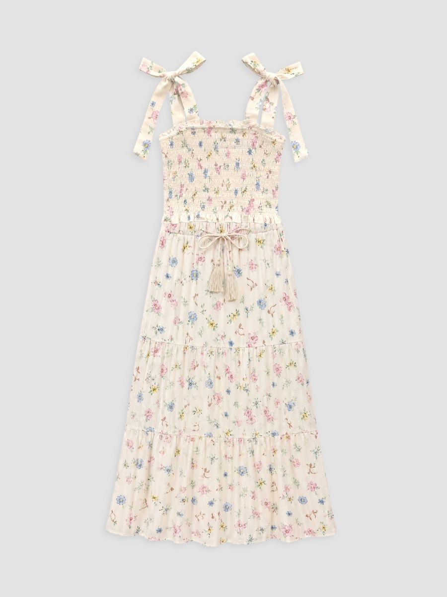 KatieJ NYC Girl's Girl's 2-Piece Sunny Top & Esme Skirt Set - Cream Tossed Floral - Size 14