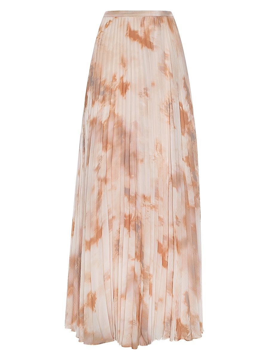 Women's Torin Pleated Watercolor Maxi Skirt - Frappe Multi Tie - Size 12