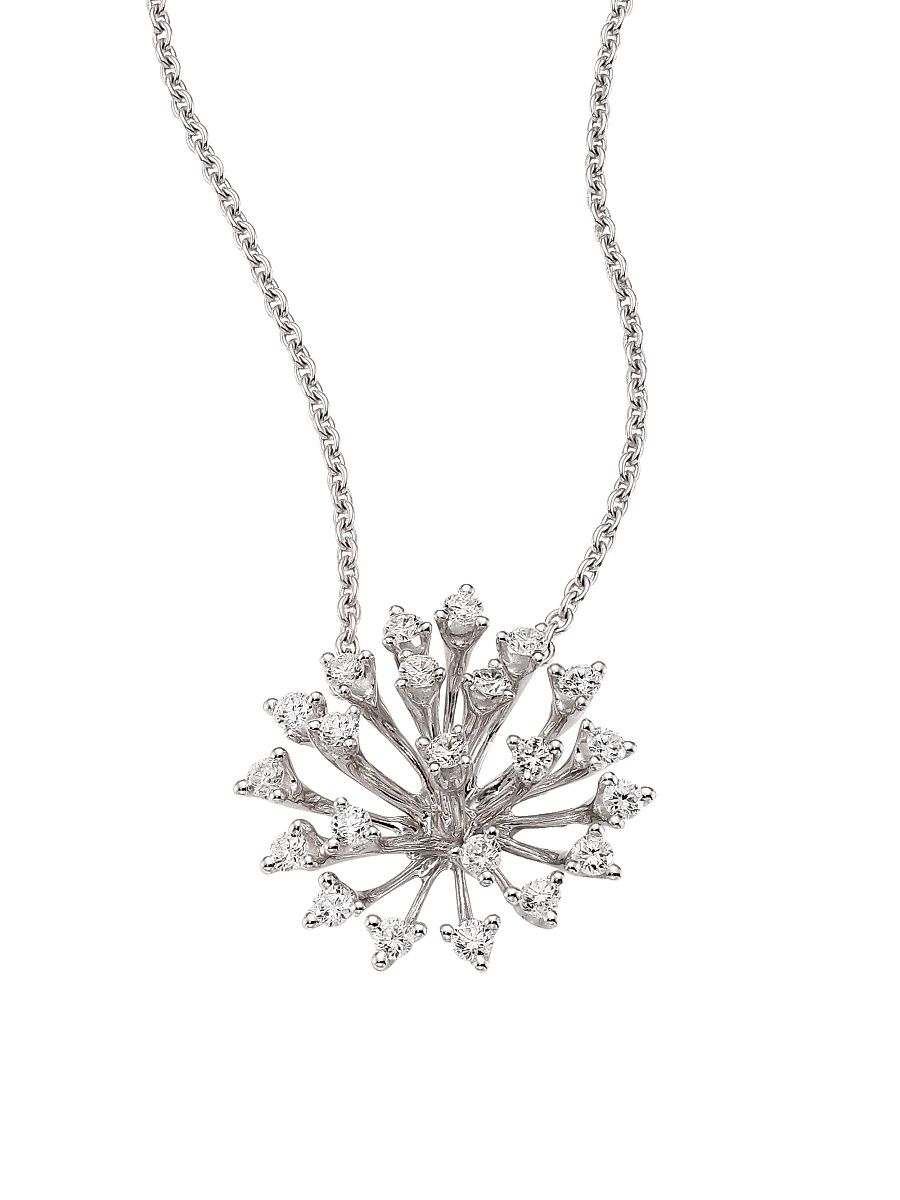 Women's Luminous 18K White Gold & 0.39 TCW Diamond Pendant Necklace - White Gold