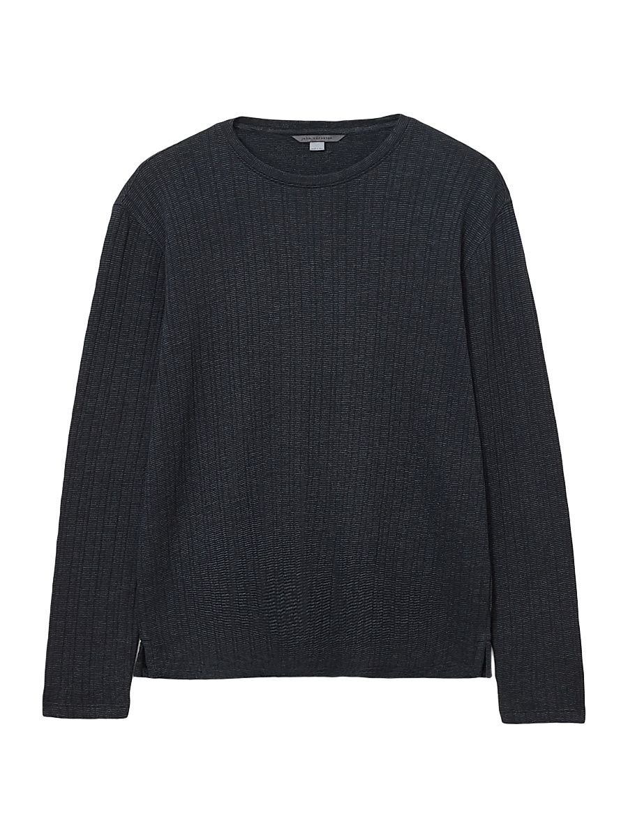 Men's Fern Crewneck Long-Sleeve Sweater - Black - Size XXL