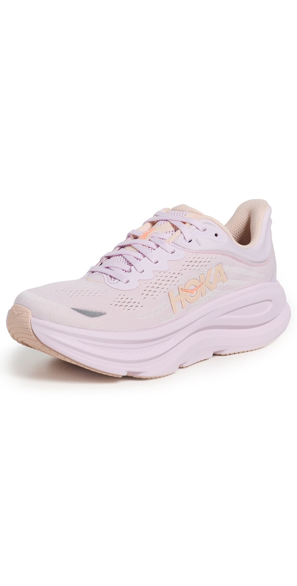 HOKA Bondi 9 Sneakers Lilac Cream/Tangerine Glow 9