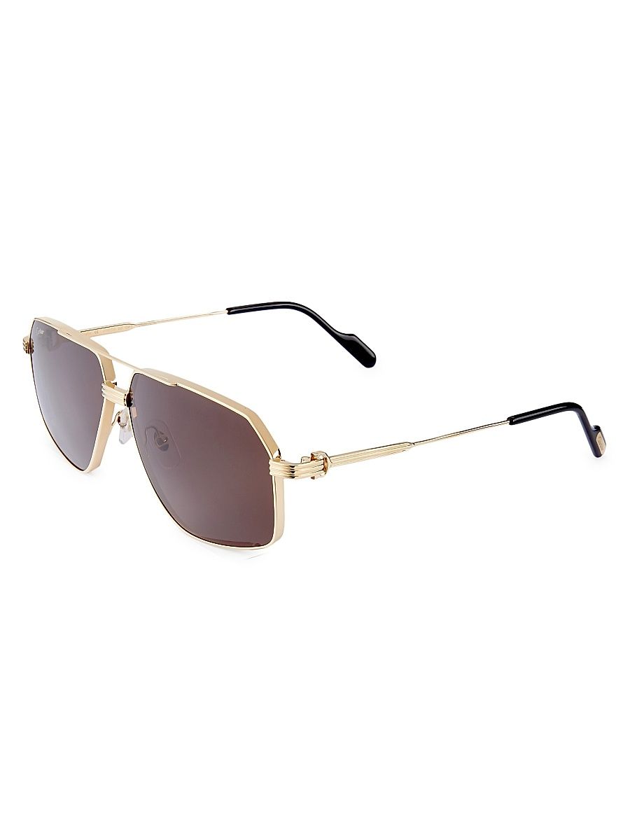Men's Core Range 61MM Pilot Sunglasses - Gold