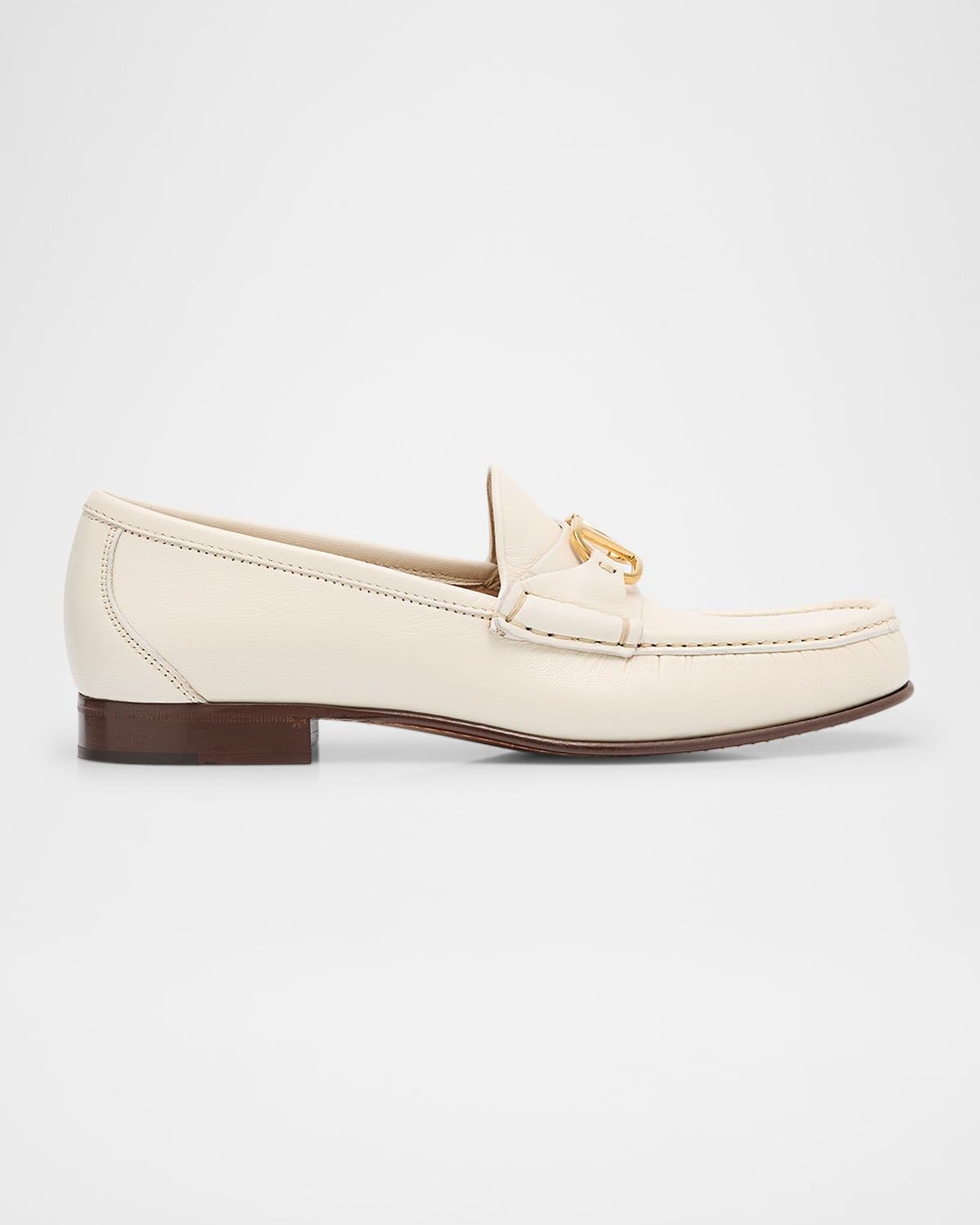 VLogo Leather Medallion Loafers
