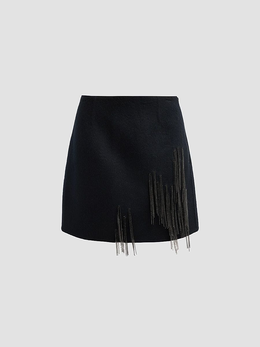 Kobi Halperin Women's Scarlett Wool Silk Mini Skirt - Black - Size 4