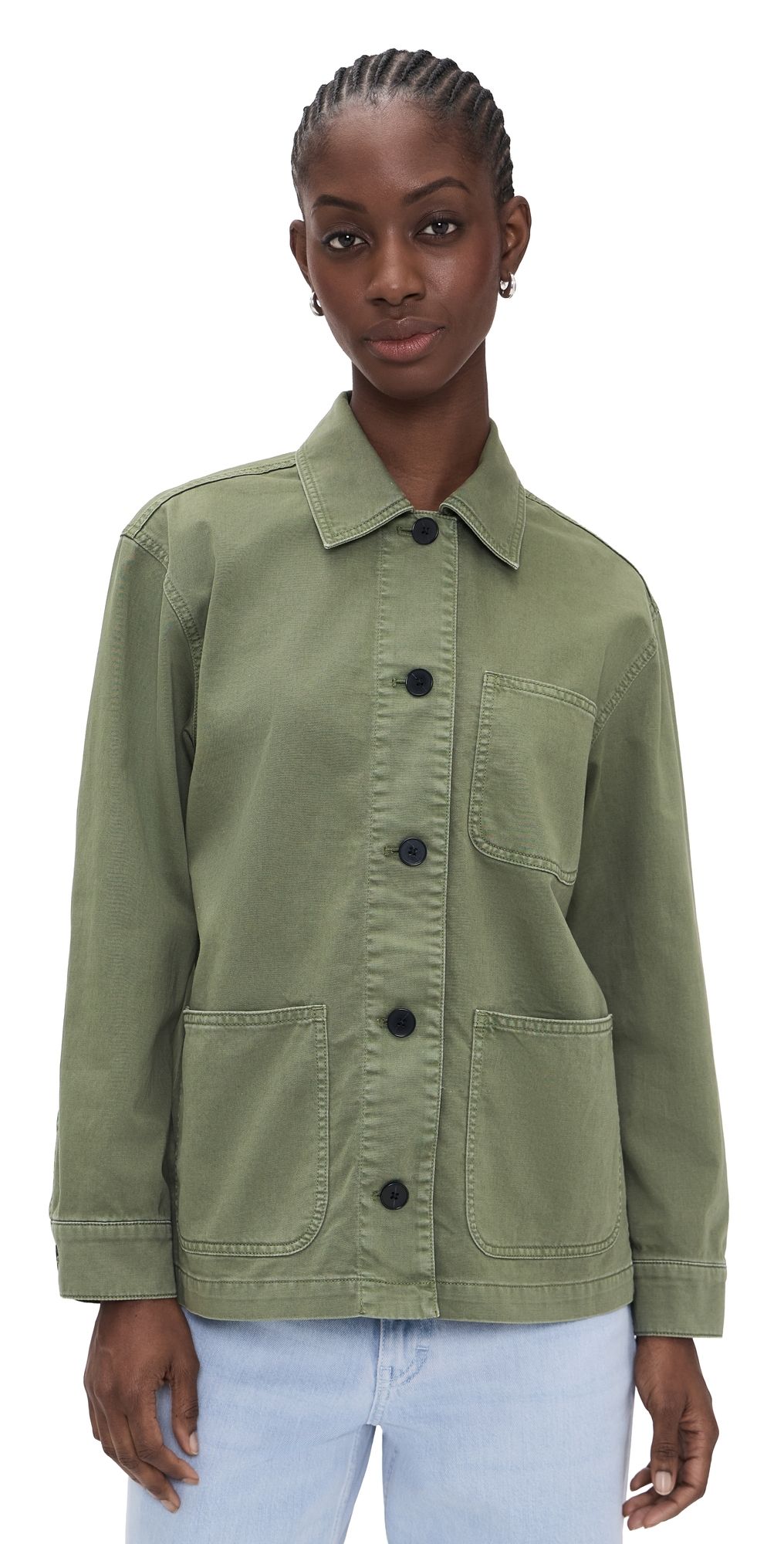 Madewell Classic Barn Jacket In Cotton Twill Faded Ivy S