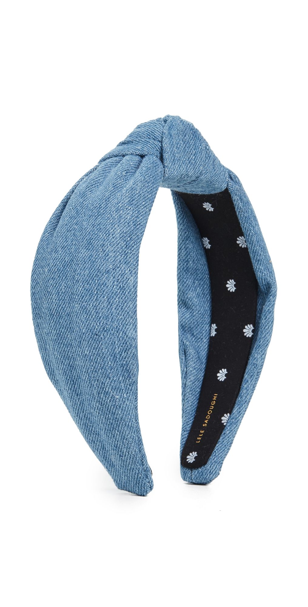 Lele Sadoughi Denim Knotted Headband Light Denim One Size